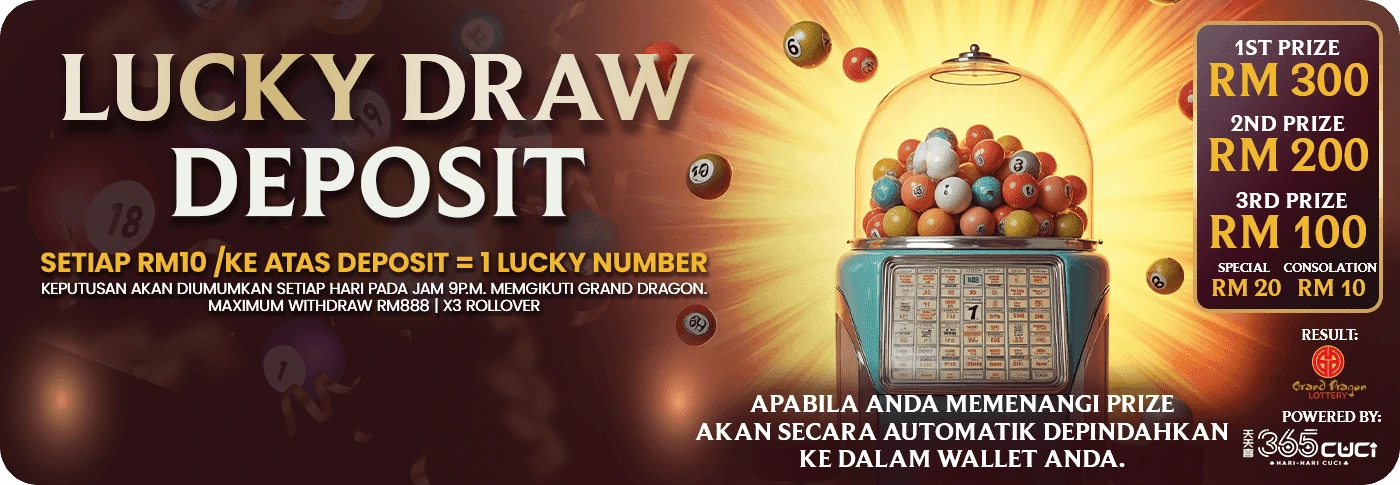 365Cuci lucky draw deposit promotion